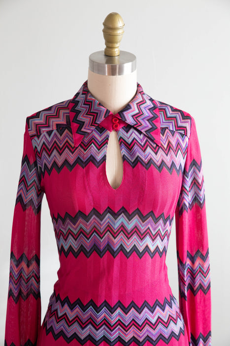 Gorgeous 1970's Missoni Maglia Candy Striped Knitwear Two Piece Set / XS
