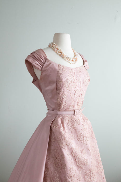 Stunning 1950's Sugar Plum Silk Taffeta Party Dress By Modern Couture / Medium