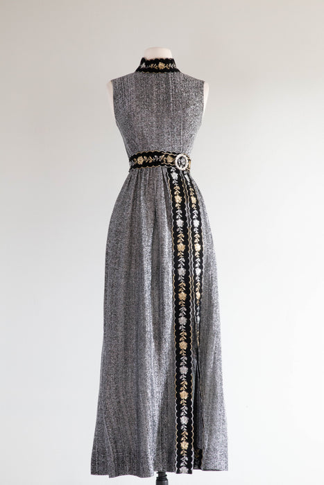 silver velvet maxi dress silver velvet dress CRUCHED VELVET MAXI DRESS GRAY / S
