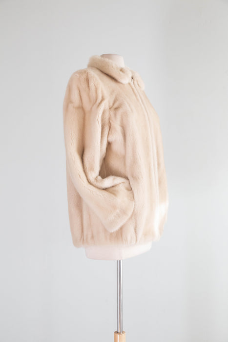 Luxurious 1970's Ivory Pearl Mink Jacket / SM