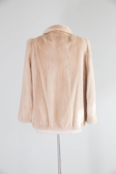 Luxurious 1970's Ivory Pearl Mink Jacket / SM
