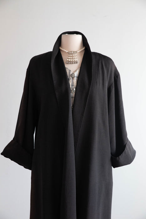 Fabulous Early 1950's Silk Dress With Matching Swing Coat / S