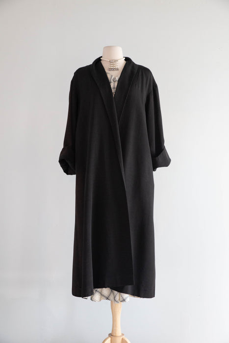 Fabulous Early 1950's Silk Dress With Matching Swing Coat / S