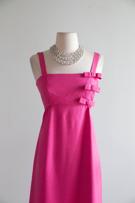 Glamorous 1960's Jackie Kennedy Inspired Two Piece Gown and Matching Coat / S