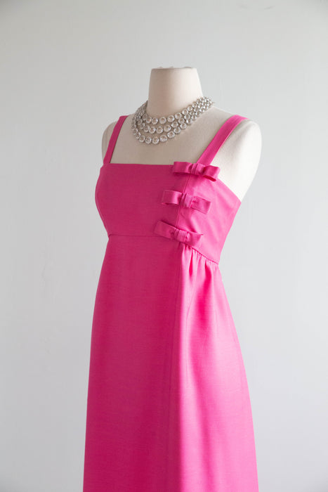 Glamorous 1960's Jackie Kennedy Inspired Two Piece Gown and Matching Coat / S