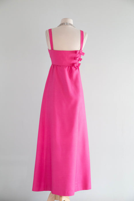 Glamorous 1960's Jackie Kennedy Inspired Two Piece Gown and Matching Coat / S