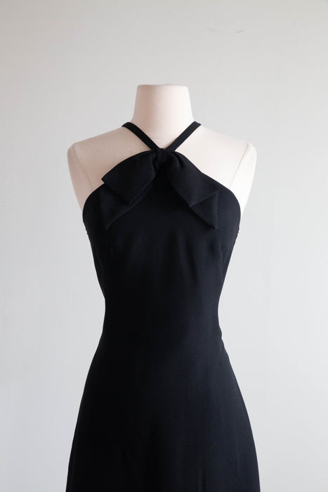 Adorable 1960's Little Black Cocktail Dress / SM