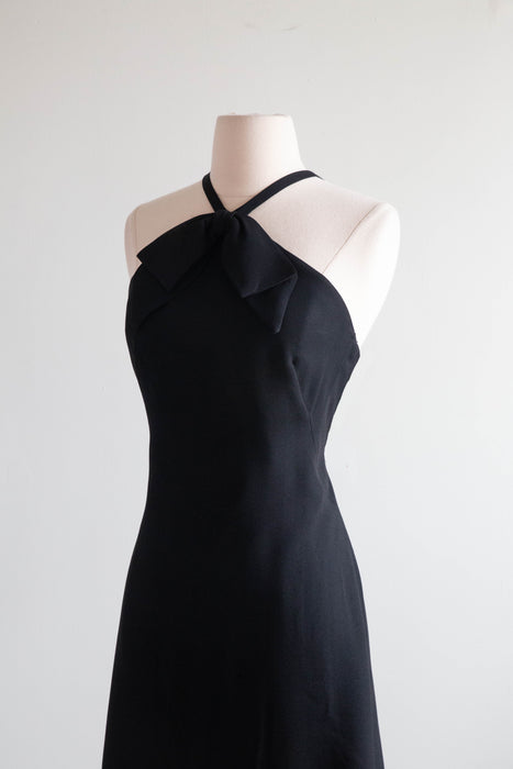 Adorable 1960's Little Black Cocktail Dress / SM