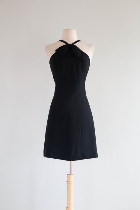 Adorable 1960's Little Black Cocktail Dress / SM