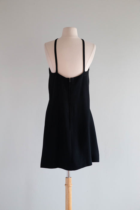 Adorable 1960's Little Black Cocktail Dress / SM