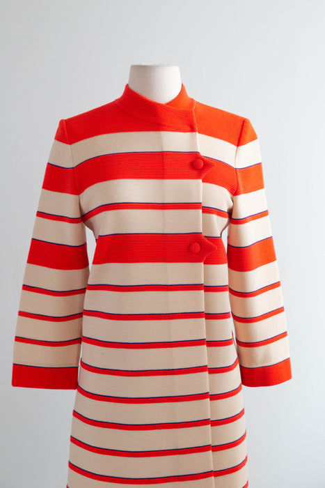 Adorable 1960's Cadillac Wool Dress And Matching Coat, Made in Italy / SM