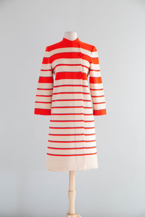 Adorable 1960's Cadillac Wool Dress And Matching Coat, Made in Italy / SM
