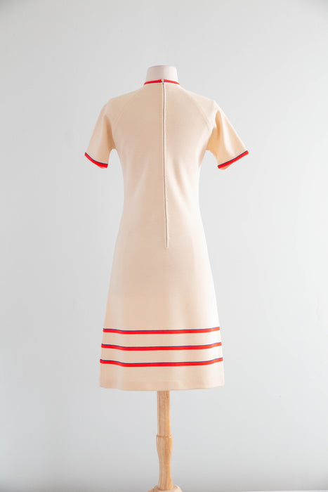 Adorable 1960's Cadillac Wool Dress And Matching Coat, Made in Italy / SM