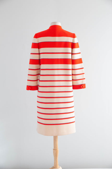 Adorable 1960's Cadillac Wool Dress And Matching Coat, Made in Italy / SM