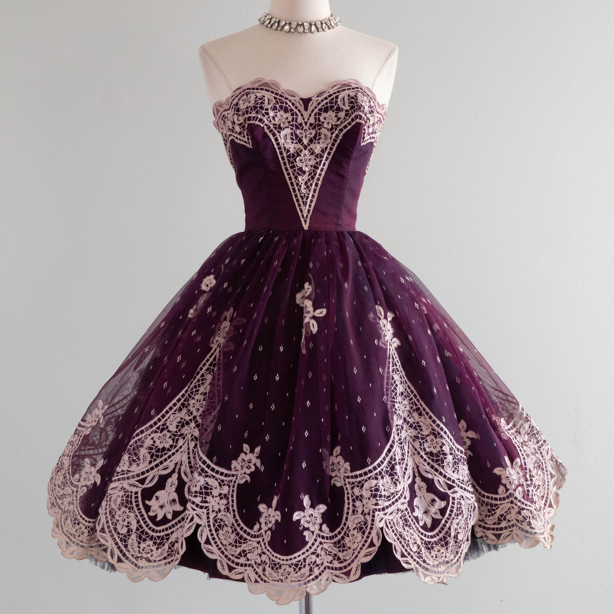 sugar plum fairy dress Exquisite 1950's Violet Blue By Cotillion / XS – Xtabay Vintage banjul Long Navy Glitter Prom Made for children and Color:Bright Purple Pineapple