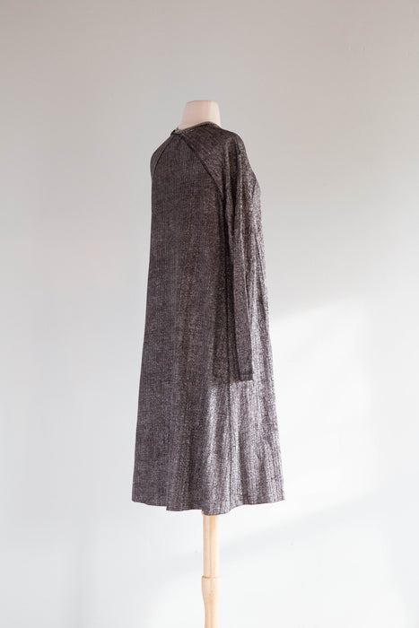 Fabulous 1970's Missoni Silver Lurex Knit Evening Dress / ML