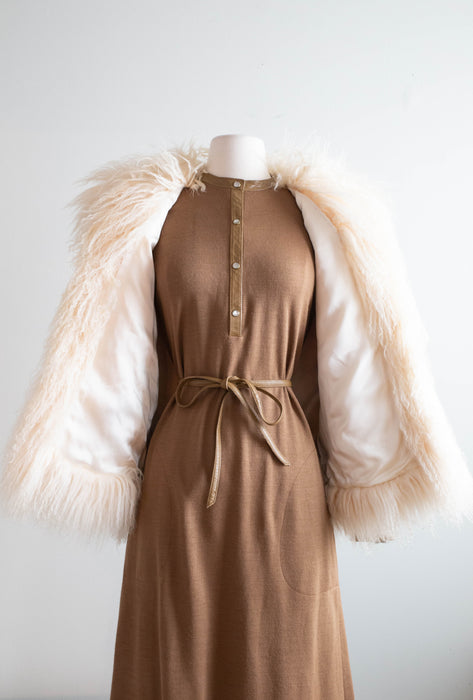 Fabulous Vintage Mongolian Lamb Fur Vest / OS