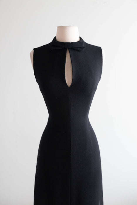 Timeless 1990's Moschino Little Black Dress With Keyhole Neckline / S