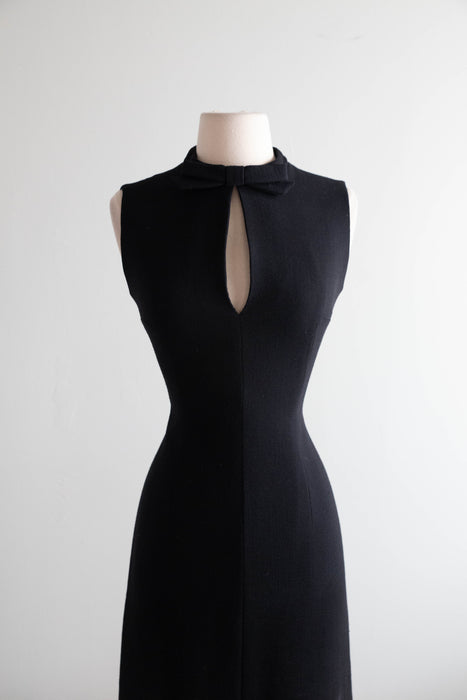 Timeless 1990's Moschino Little Black Dress With Keyhole Neckline / S