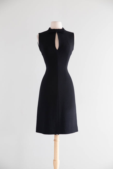 Timeless 1990's Moschino Little Black Dress With Keyhole Neckline / S