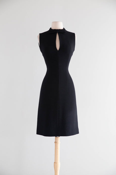 Timeless 1990's Moschino Little Black Dress With Keyhole Neckline / S