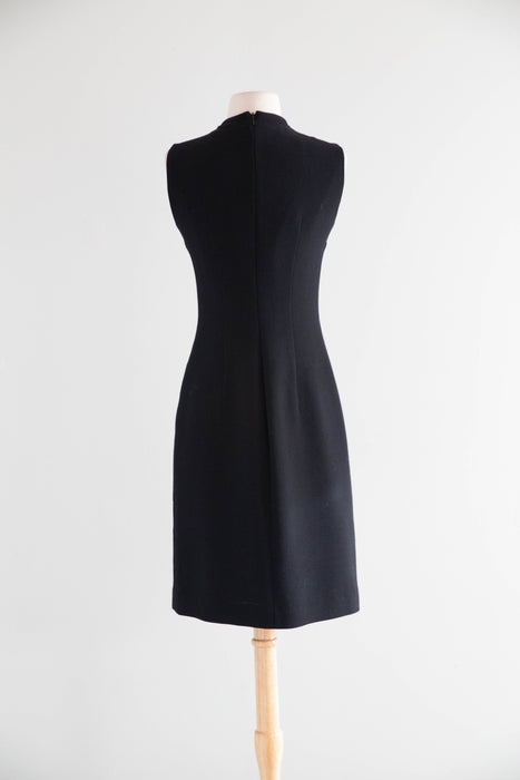Timeless 1990's Moschino Little Black Dress With Keyhole Neckline / S