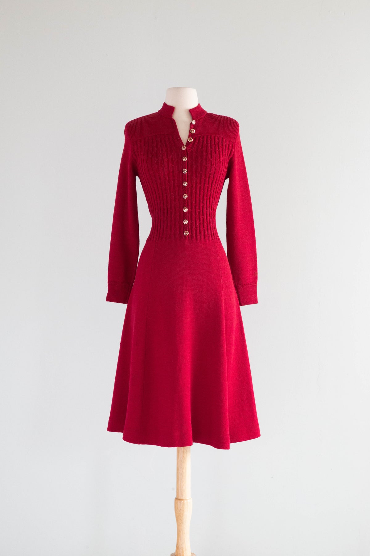 Vintage Early 80's St. John Knit Dress in Cerise / Medium – Xtabay Vintage
