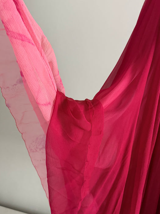 Stunning 1950's Ernest Newman Crimson Silk Couture Cocktail Dress AS-IS / SM