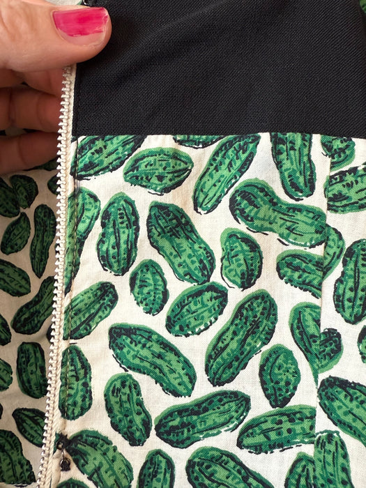 Fabulous 1950's PEANUT Print (not pickles I swear!) Cotton Dress With Matching Jacket / S