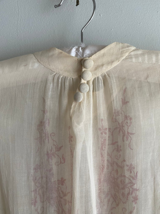 Ethereal 1930's Embroidered Hungarian Dress / XXS