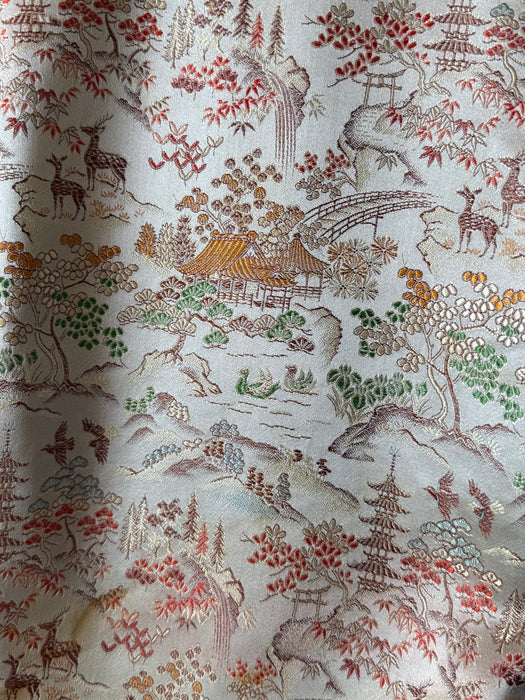 Stunning 1950's Chinese Silk Brocade Cocktail Dress / S