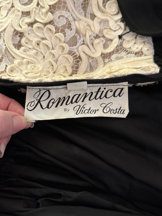 Fabulous 1970's Romantica By Victor Costa Evening Gown  / SM