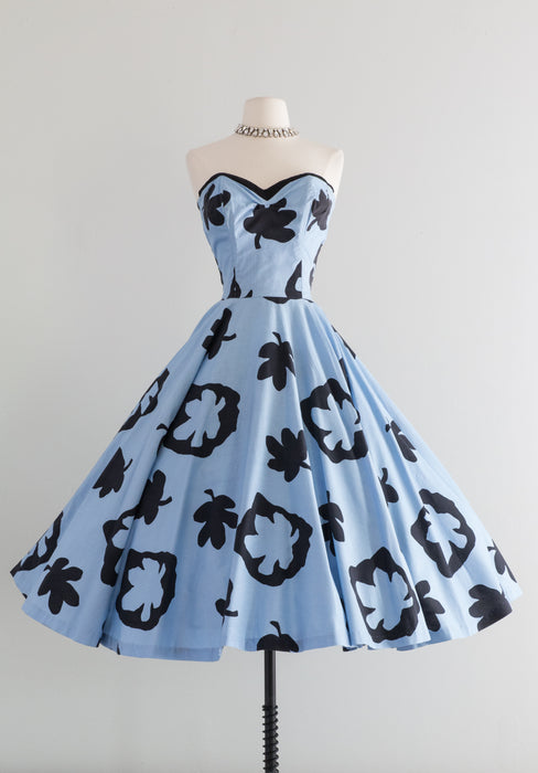 Fabulous 1950's Horrockses Sun Dress With Full Circle Skirt & Jacket / Small