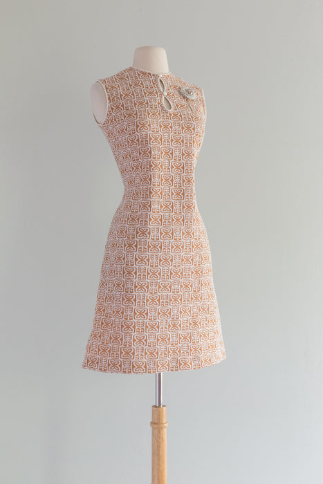 Adorable 1960's MOD Mini Dress By Kay Windsor / Medium