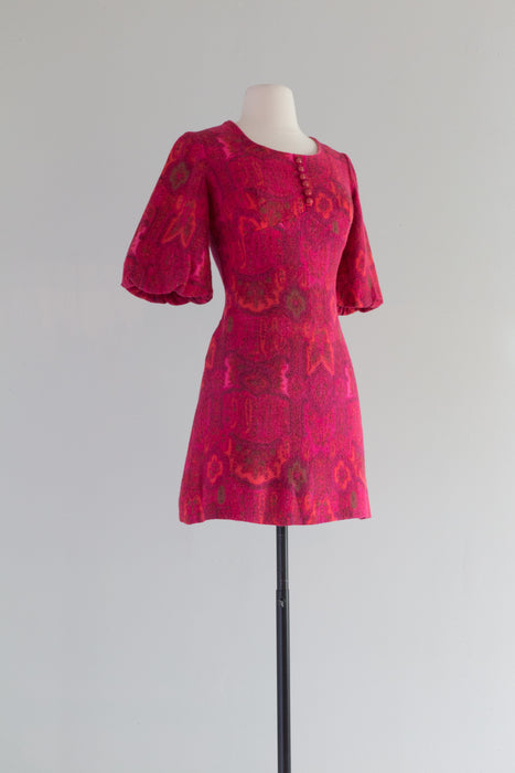 Darling 1960's Psychedelic Micro Mini Dress / Small