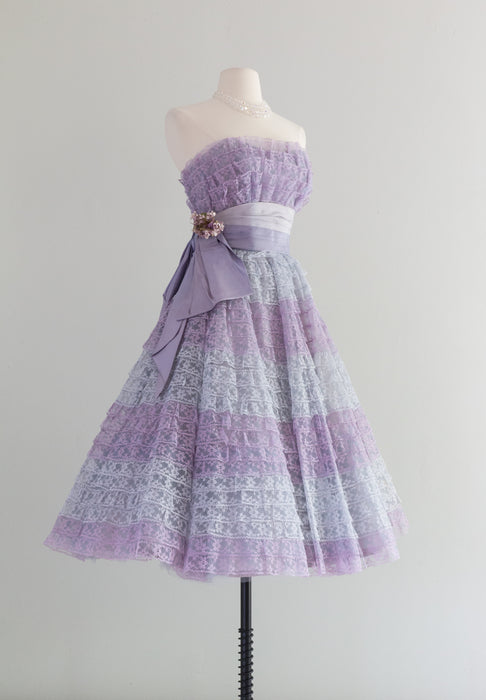 Fabulous 1950's Wisteria Prom Dress / XS