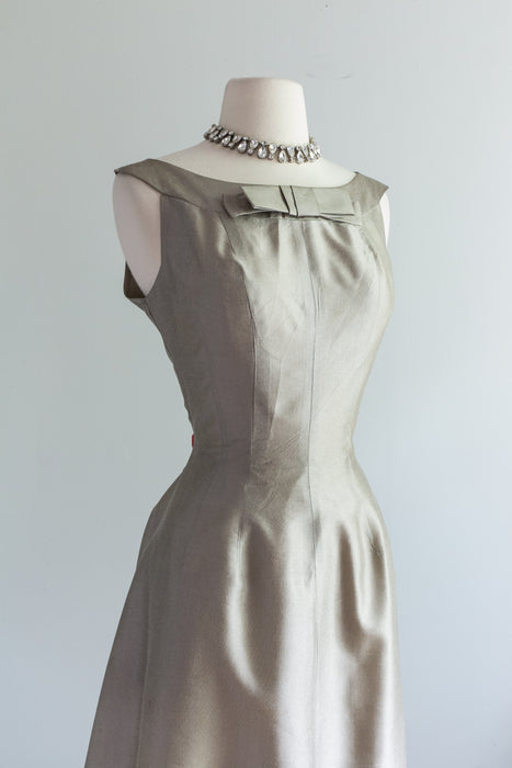 pewter cocktail dress