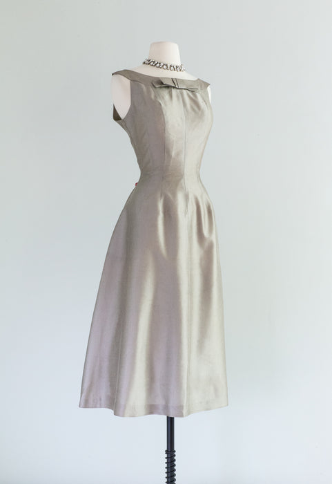 pewter cocktail dress