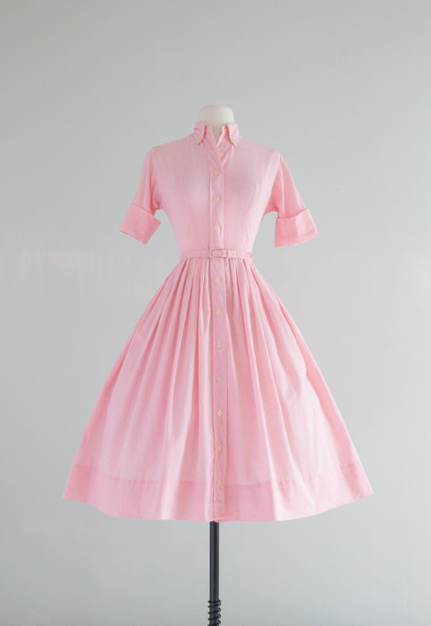 Pink shop shirtwaist dress