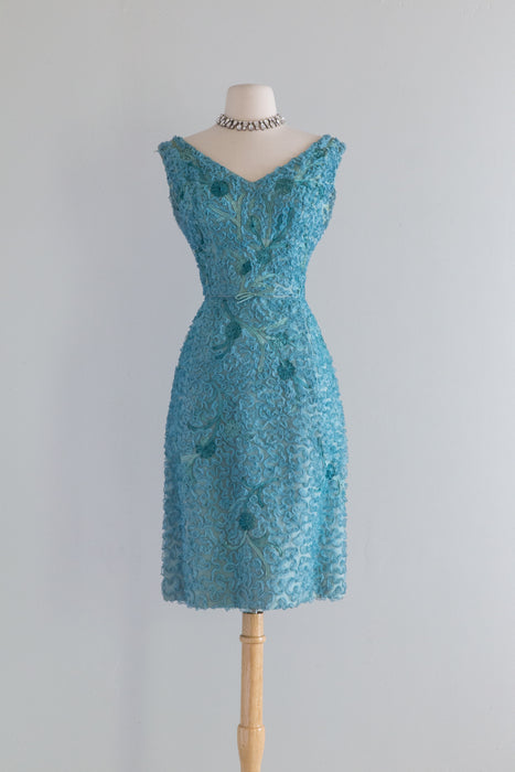 Exquisite 1960's Sara Fredricks Under The Sea Lace Soutache Cocktail D Xtabay Vintage Exquisite 1960's Sara Fredricks Under The Sea Lace Soutache Cocktail D Xtabay Vintage