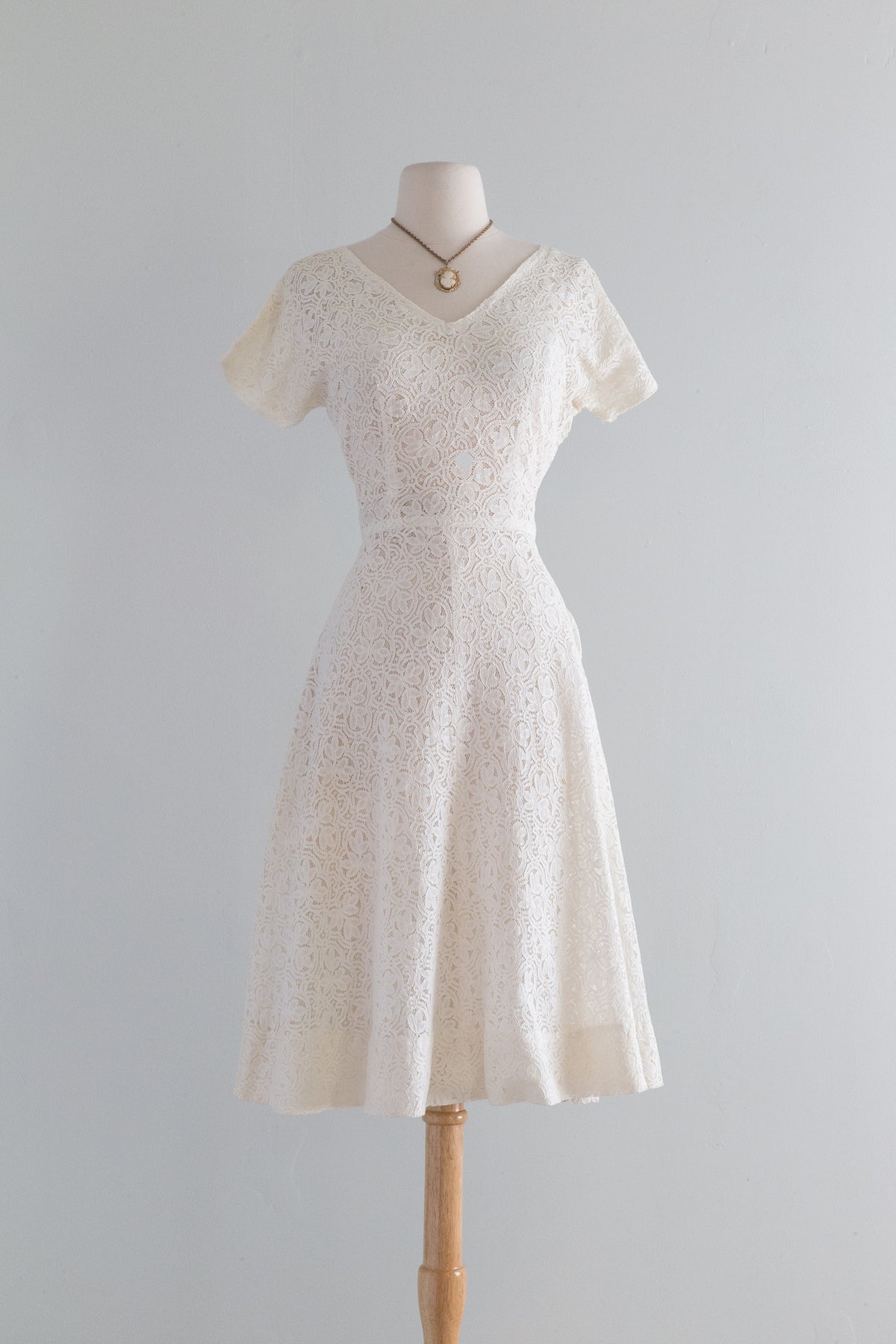 Simply Beautiful 1950's Cotton Lace Dress By Henry Rosenfeld / Small ...