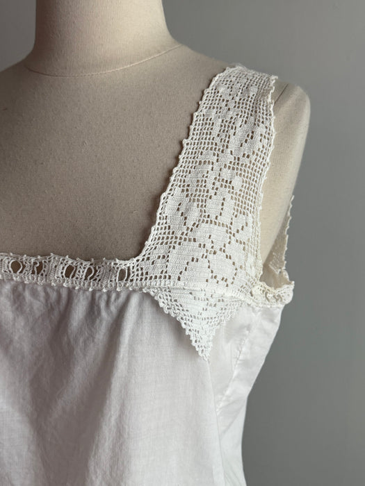 Ethereal 1920's Embroidered Cotton Lawn Two Piece Dress & Blouse / M