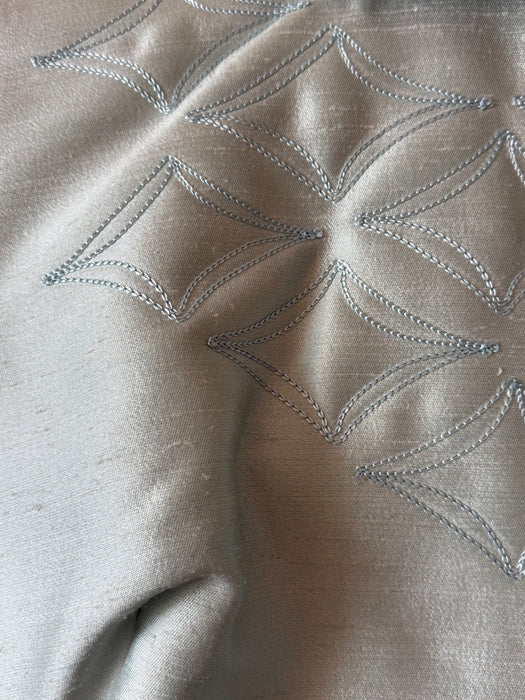 Chic 1960's Ice Blue Silk Shantung Shift Dress By Charles Talbot / ML