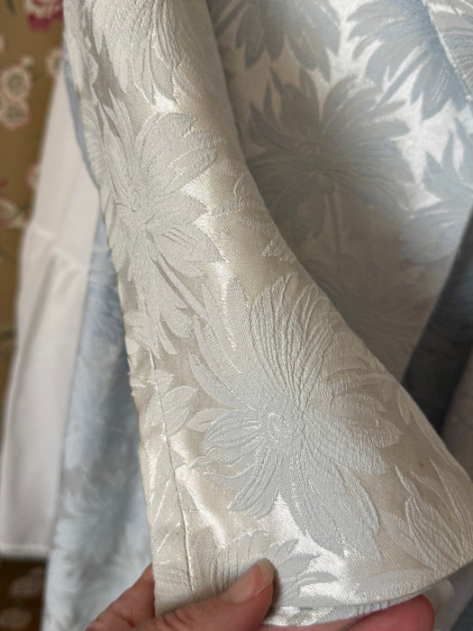 Glamorous 1950's Lilli Diamond Ice Blue Brocade Cocktail Dress & Matching Coat / S