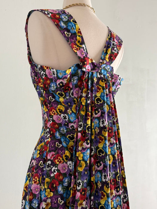 A Garden of Pansies - 1950's Style Dress Based on an Estevez Design / SM