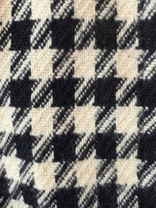 Chic Vintage Black & White Wool Houndstooth Jacket / M