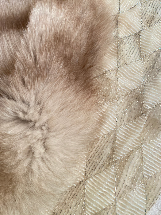 Gorgeous Vintage Norwegian Fox Fur Wrap Bridal Stole / OSFM