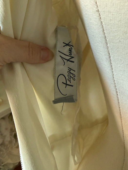 Darling Early 1960's White Dress With Pink & Green Bows By Peggy Hunt  / S