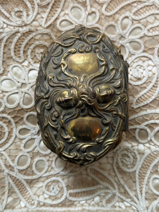 Beautiful Antique Art Nouveau Silk Lined Jewelry Casket, c. 1900-1910