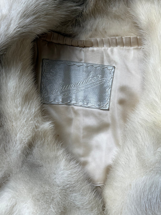 Glamorous 1960's Ivory Pearl Double Breasted Jacket From Schumacher / M